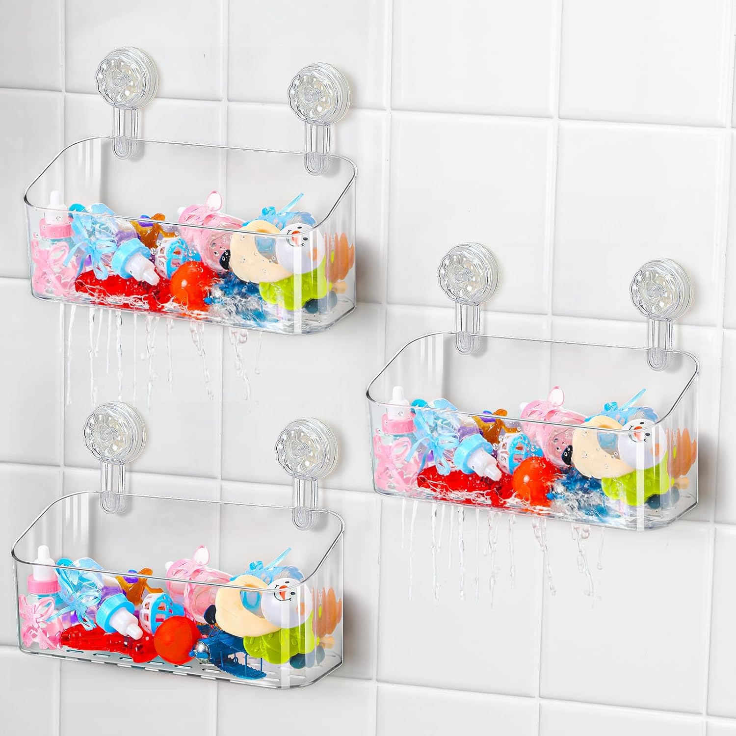 3-Pack Bath Toy Storage Holder