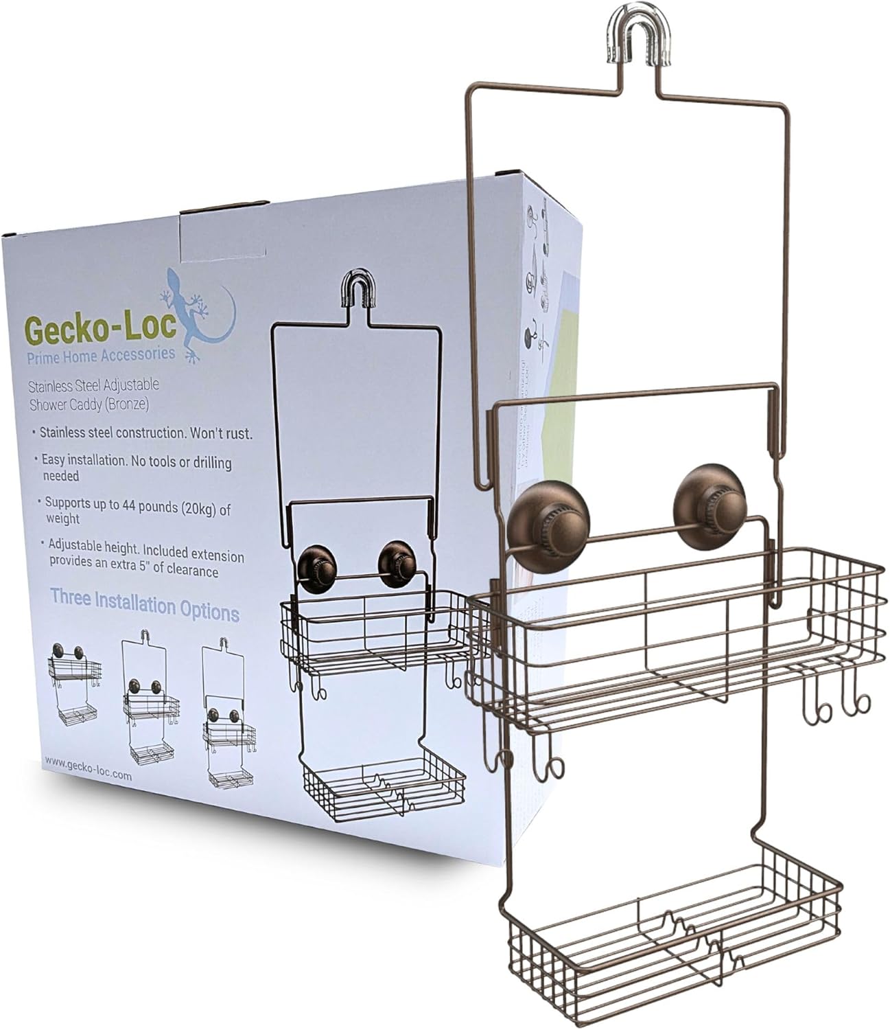Durable REQUEST for organizing shower essentials