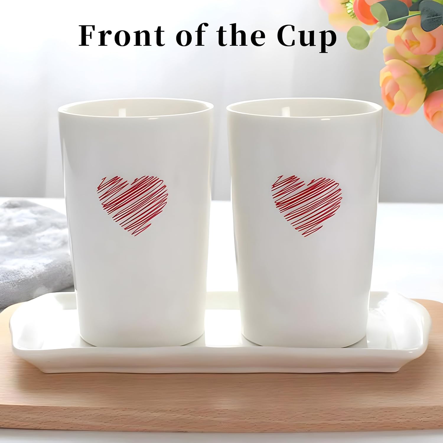 White Ceramic Tumbler Cup for Bathroom Toothpaste Holders
