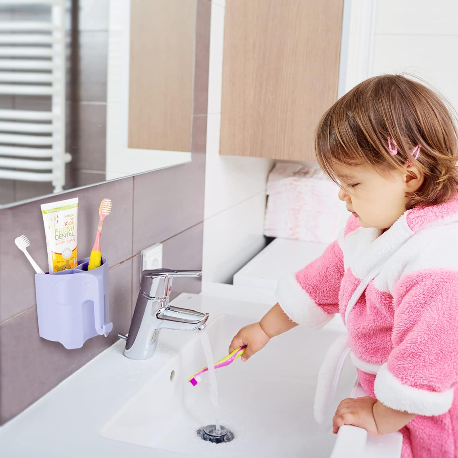 Suction Cup Elephant Toothbrush Holder for Kids
