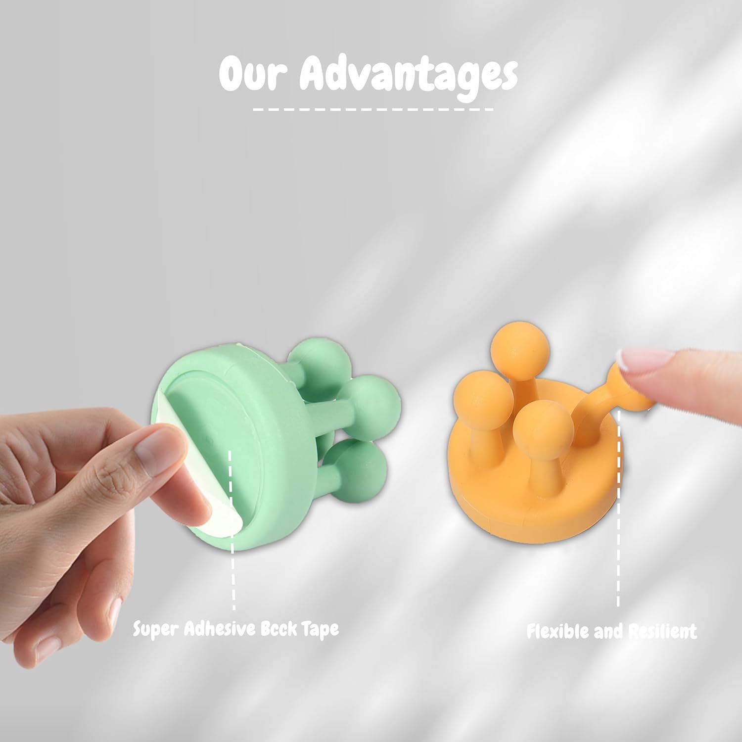 4Pcs Silicone Toothbrush Holders for Bathrooms
