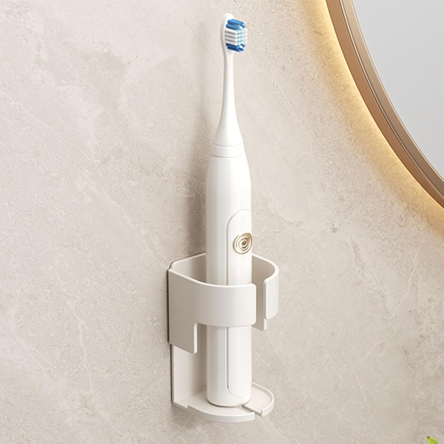 TENYELE Wall-Mounted Electric Toothbrush Holder for Under 37mm Diameter Toothbrushes