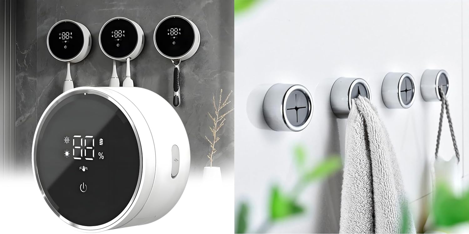 ZEZHOU Rechargeable Electric Toothbrush Holder with Sensor and LED Display