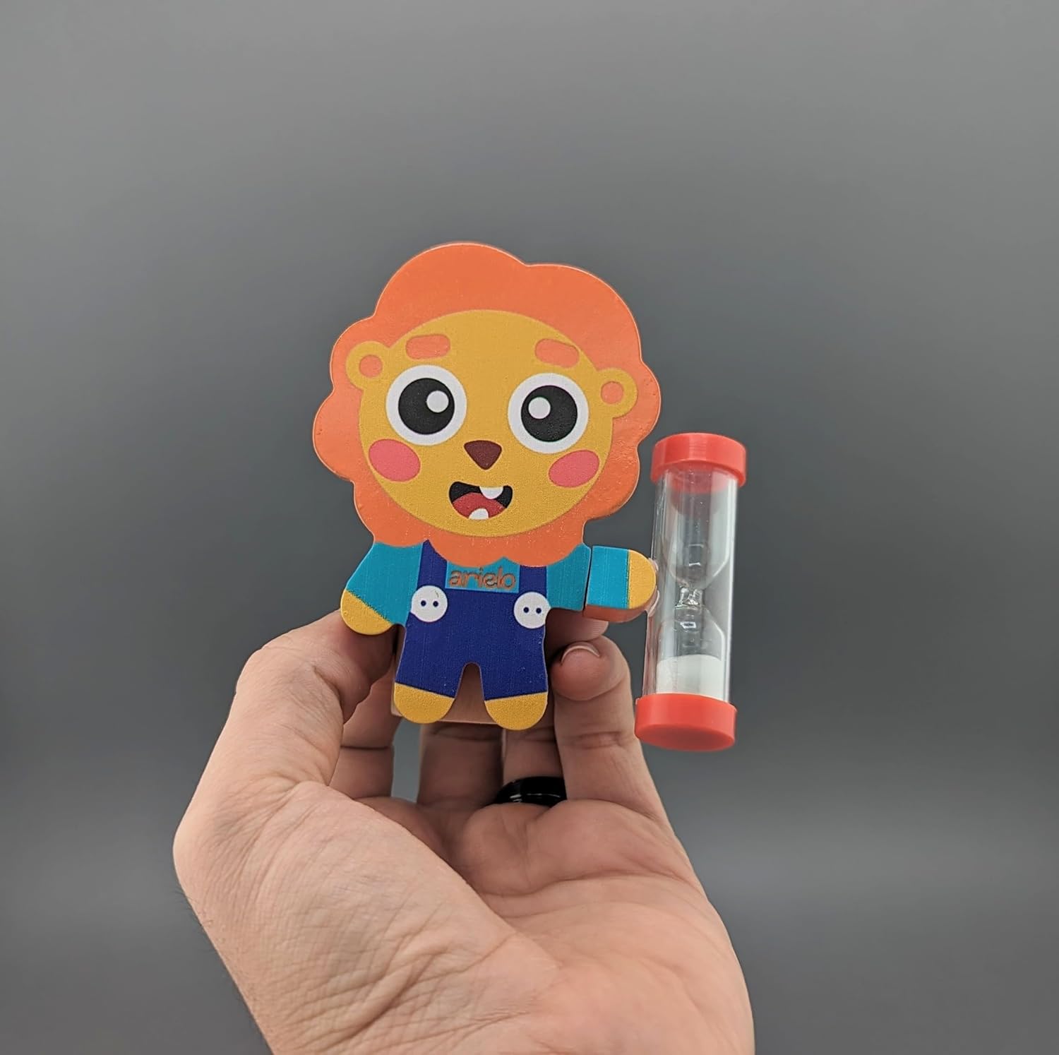 Arielo Lion Toothbrush Holder - 3-MIN Timer Kids Oral Care Tool