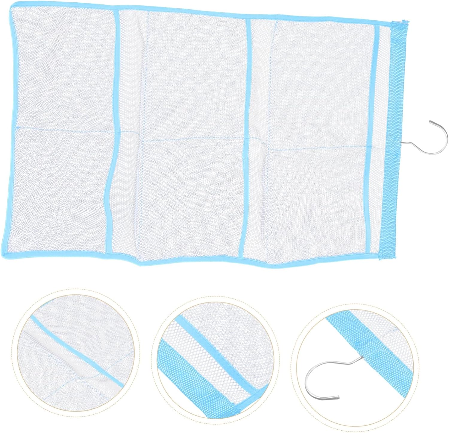 Quick-Dry Mesh Shower Organizer with 6 Pockets for Bathroom Accessories