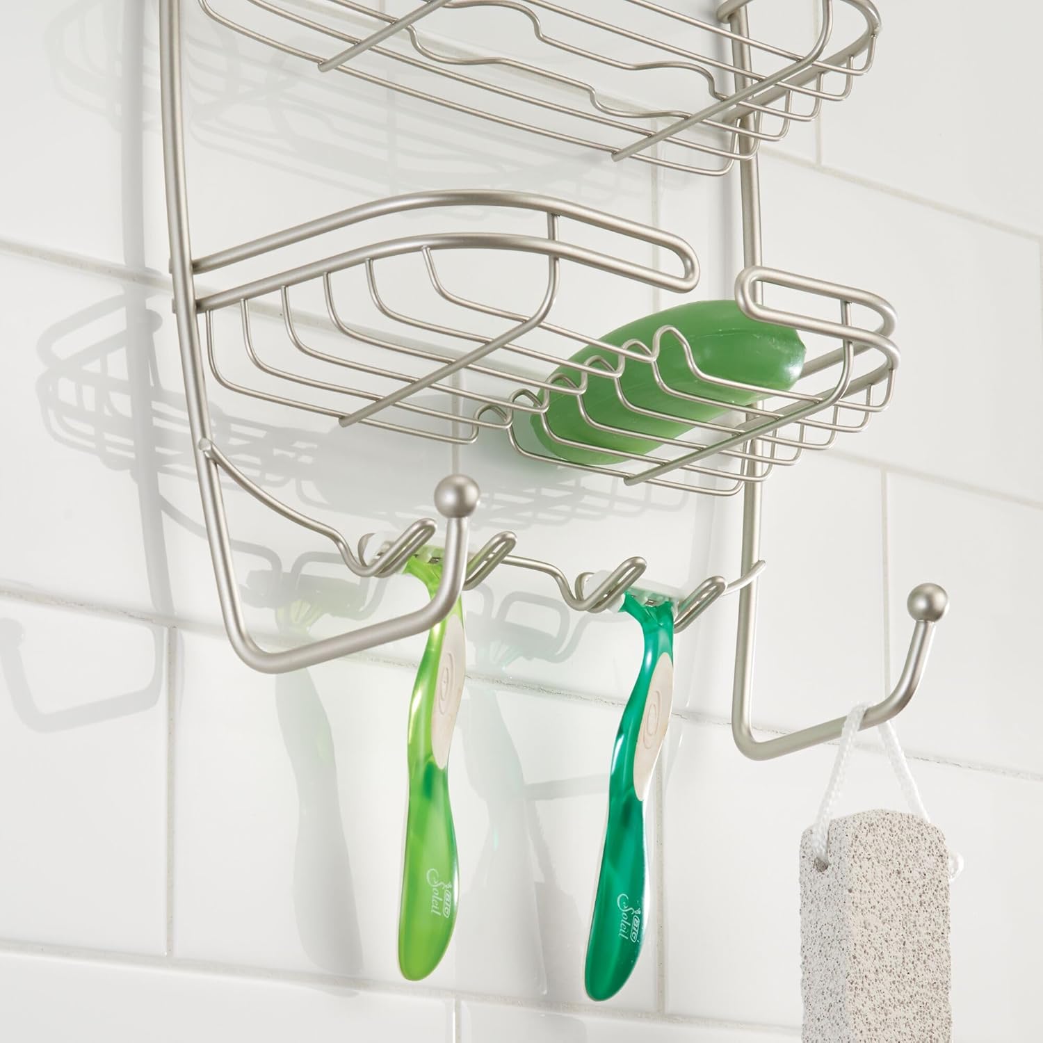 iDesign Hanging Shower Caddy with Shelves and Hooks