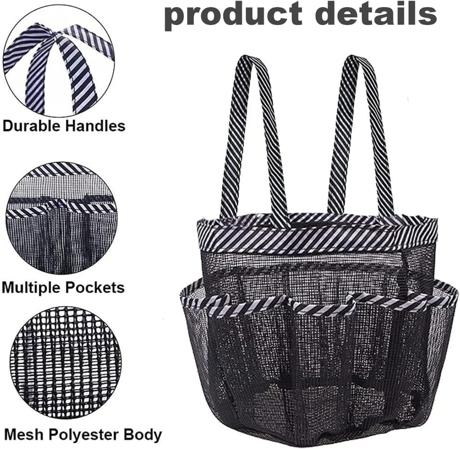 Jorzer Mesh Shower Caddy Portable Bathroom Organizer