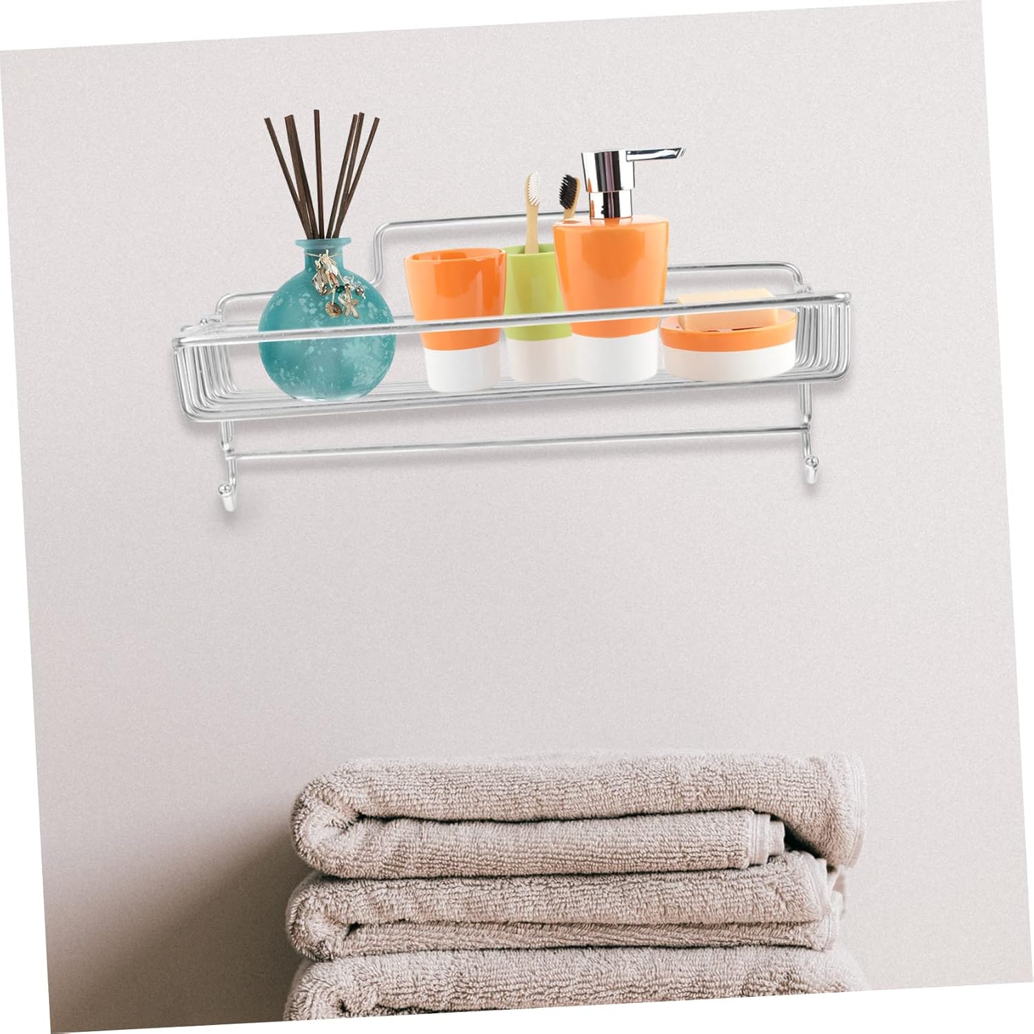 Stainless Steel Shower Organizer with Removable Shelves
