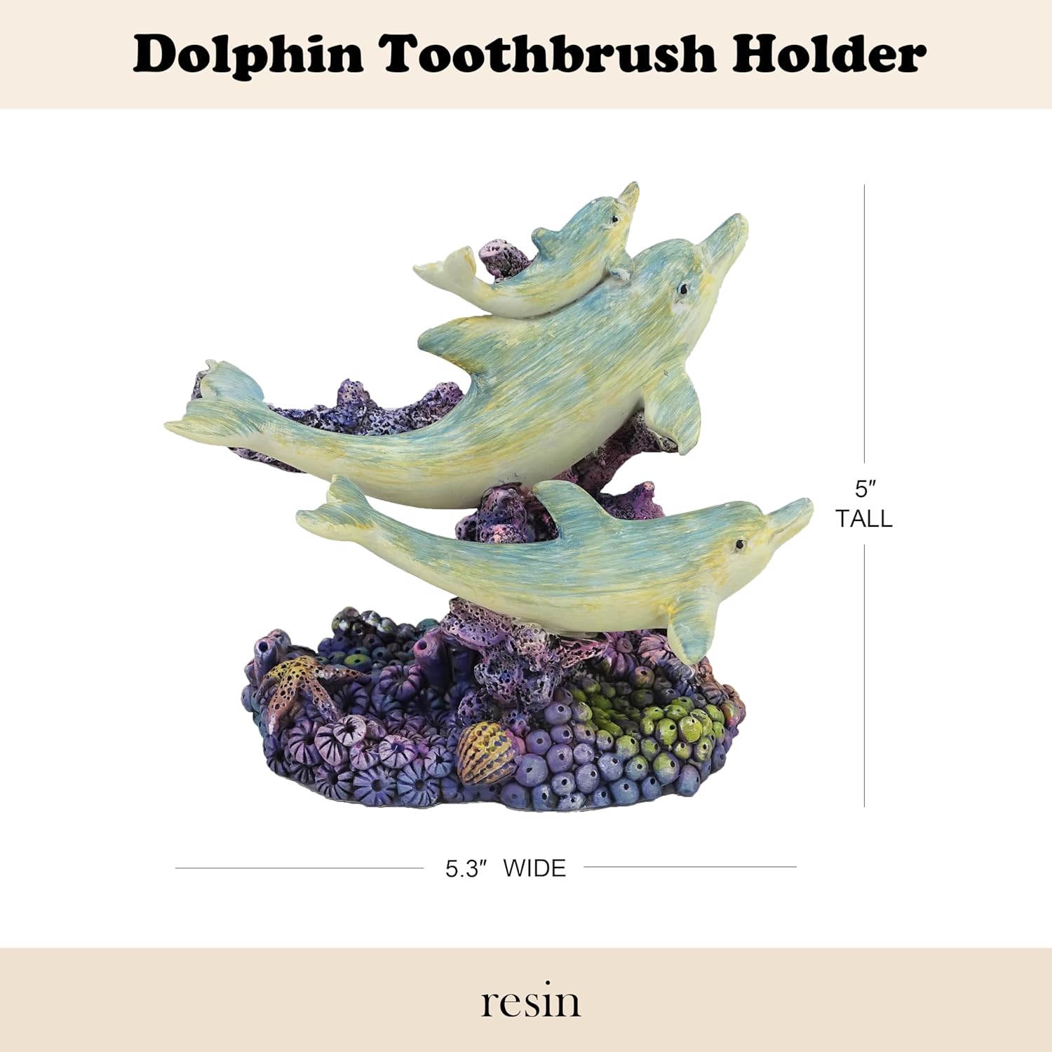 Perfect for Hygiene 3D Dolphin Toothbrush Holder