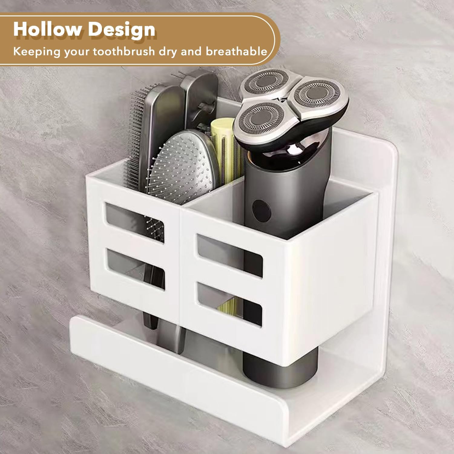 Feenhag Toothbrush Holder Wall Mounted White