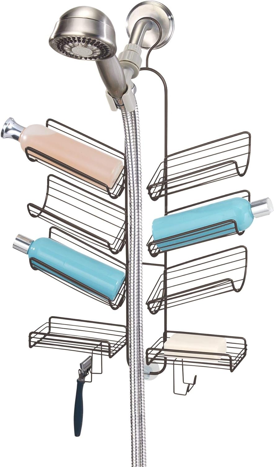 InterDesign Verona Metal Hanging Shower Caddy with Bronze Finish