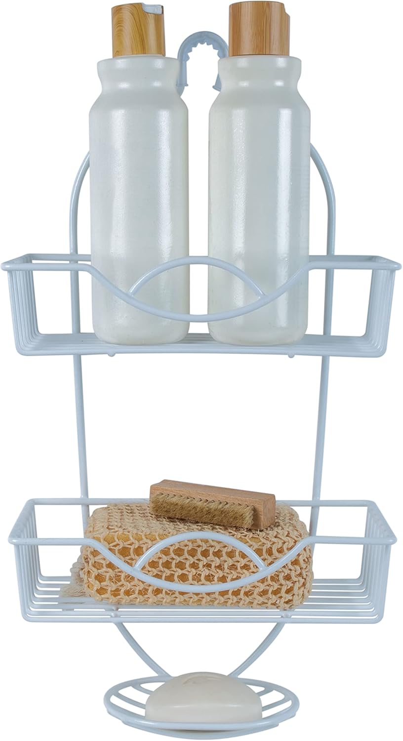 Bath Bliss 4010-WHT Rainbow Style Shower Caddy