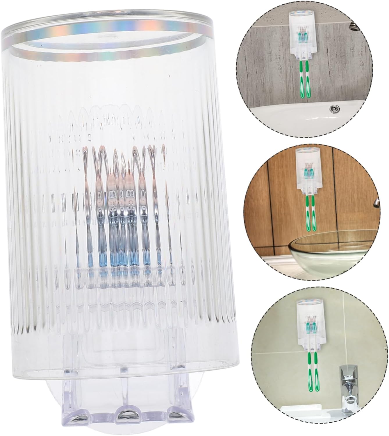 Space-Saving Wall-Mounted Toothbrush Holder for Kids