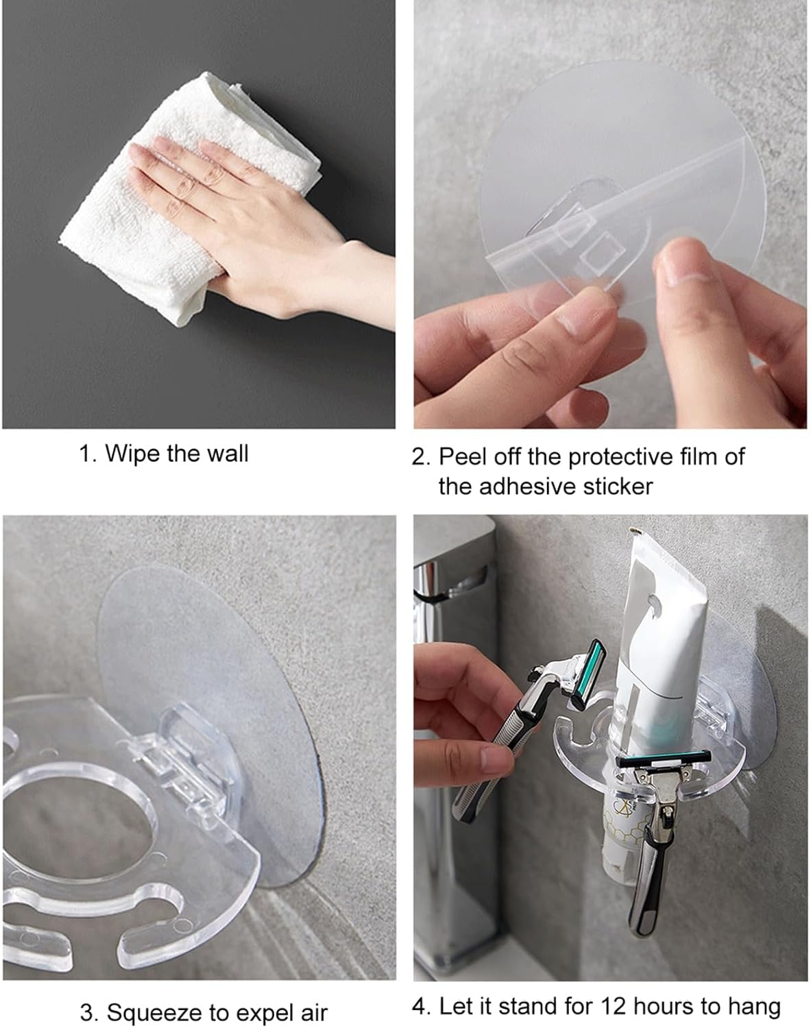 UlafbwurWall-Mounted Toothbrush Holder
