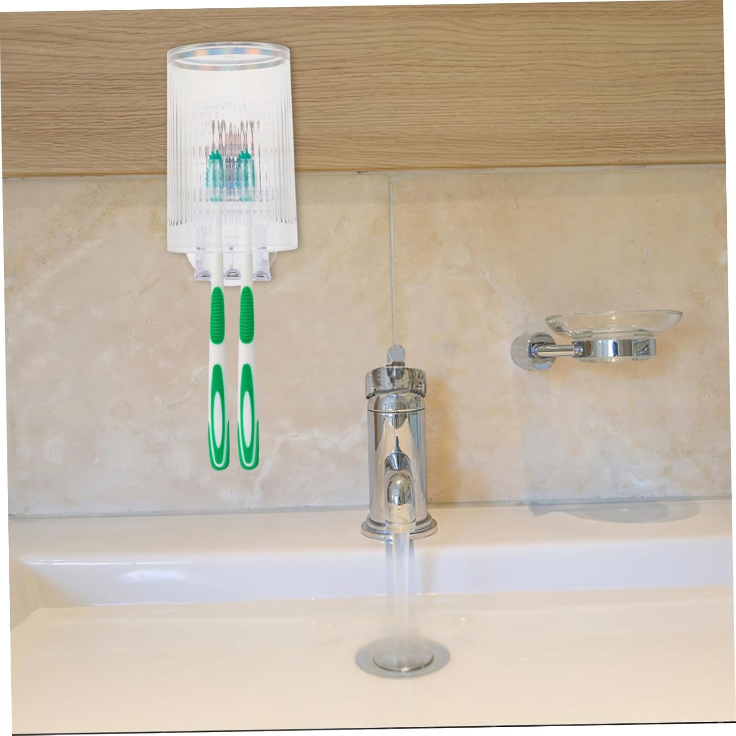Space-Saving Wall-Mounted Toothbrush Holder for Kids