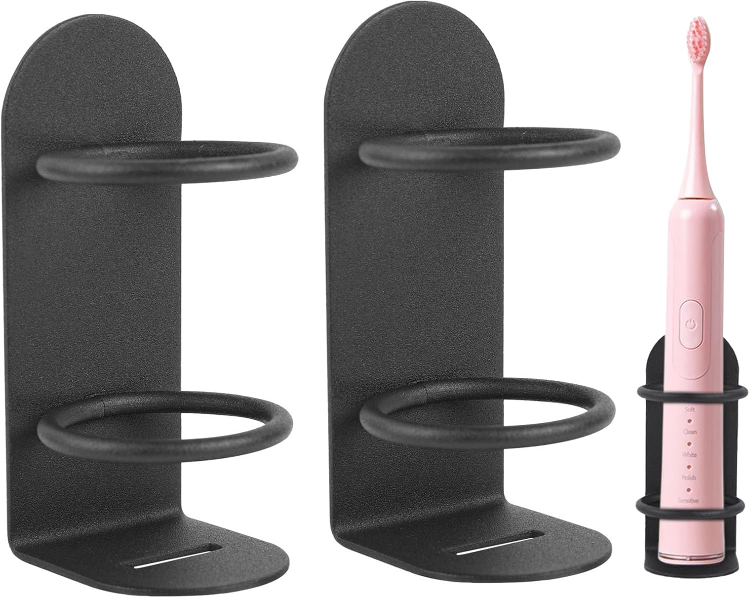 2 Pcs Electric Toothbrush Wall Mount Holder for Bathrooms