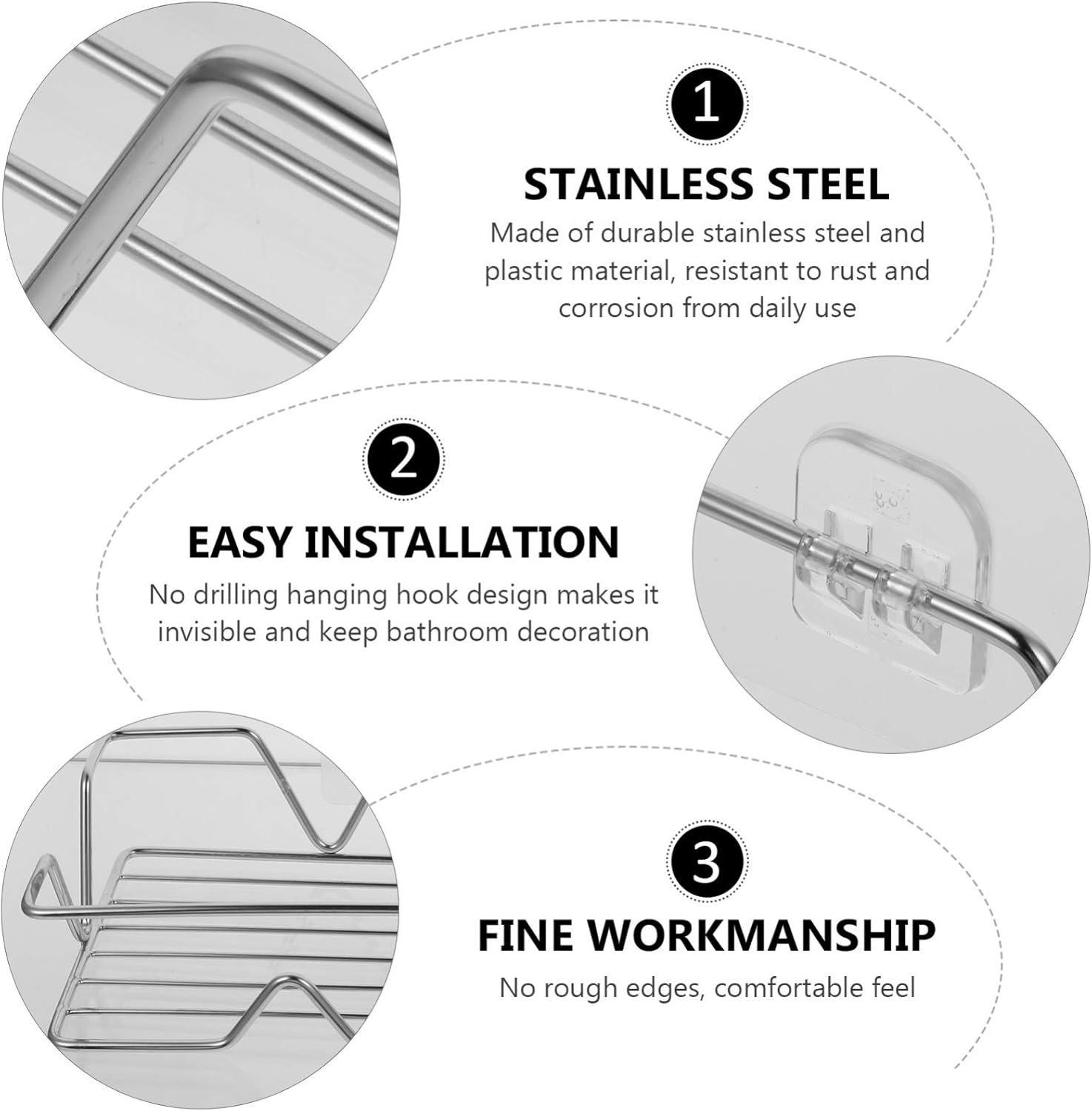 Stainless Steel Corner Organizer for Bathroom