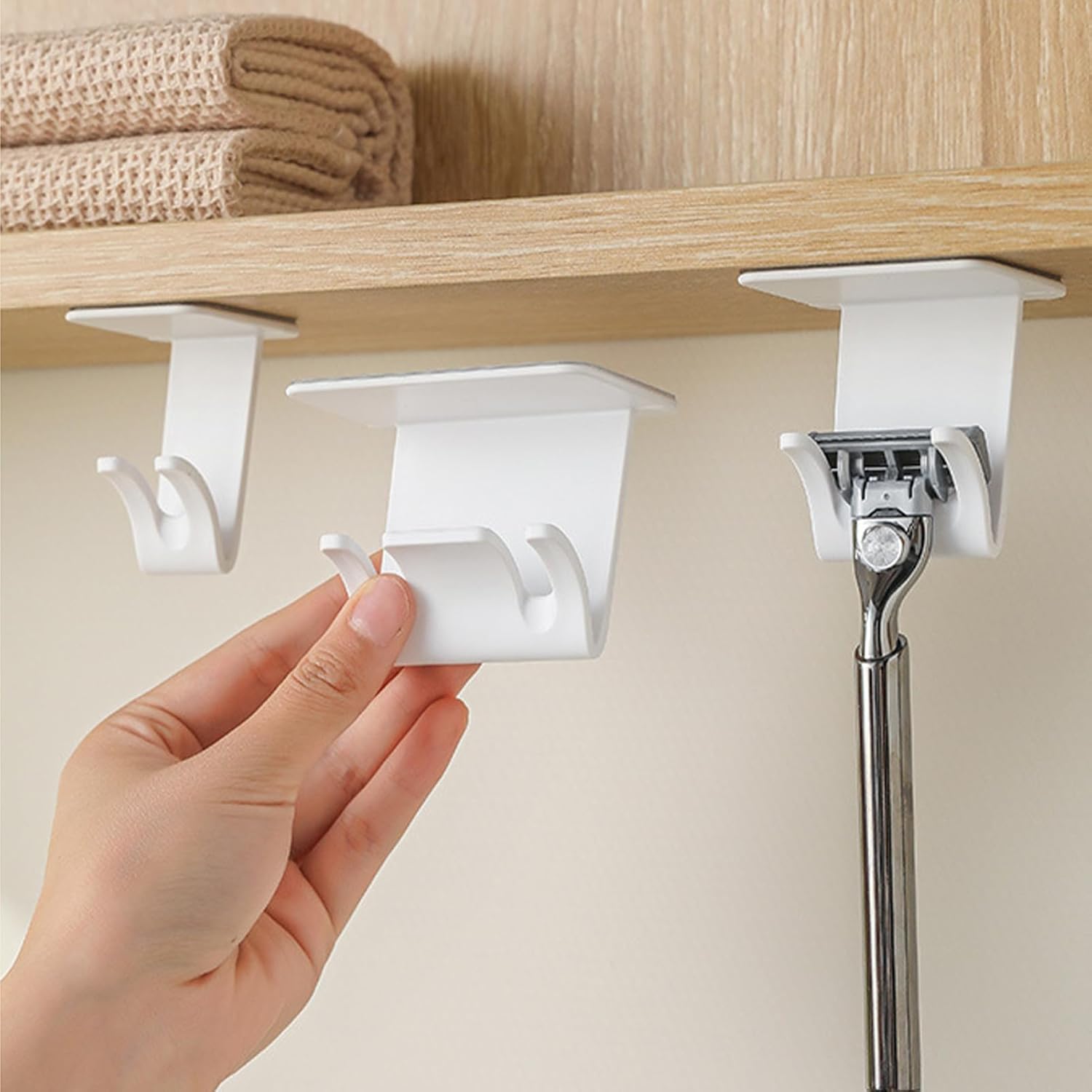 Self-Adhesive Toothbrush Holder for Bathroom