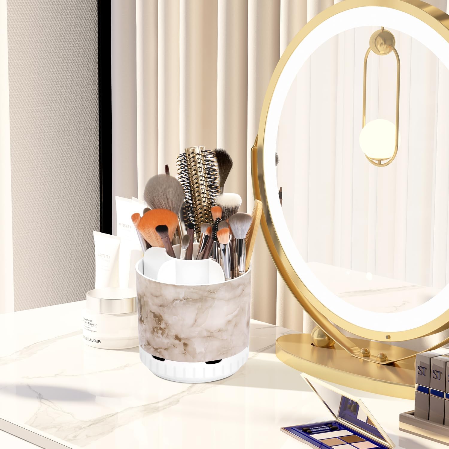 360 Rotating Marble Oral Care Holder