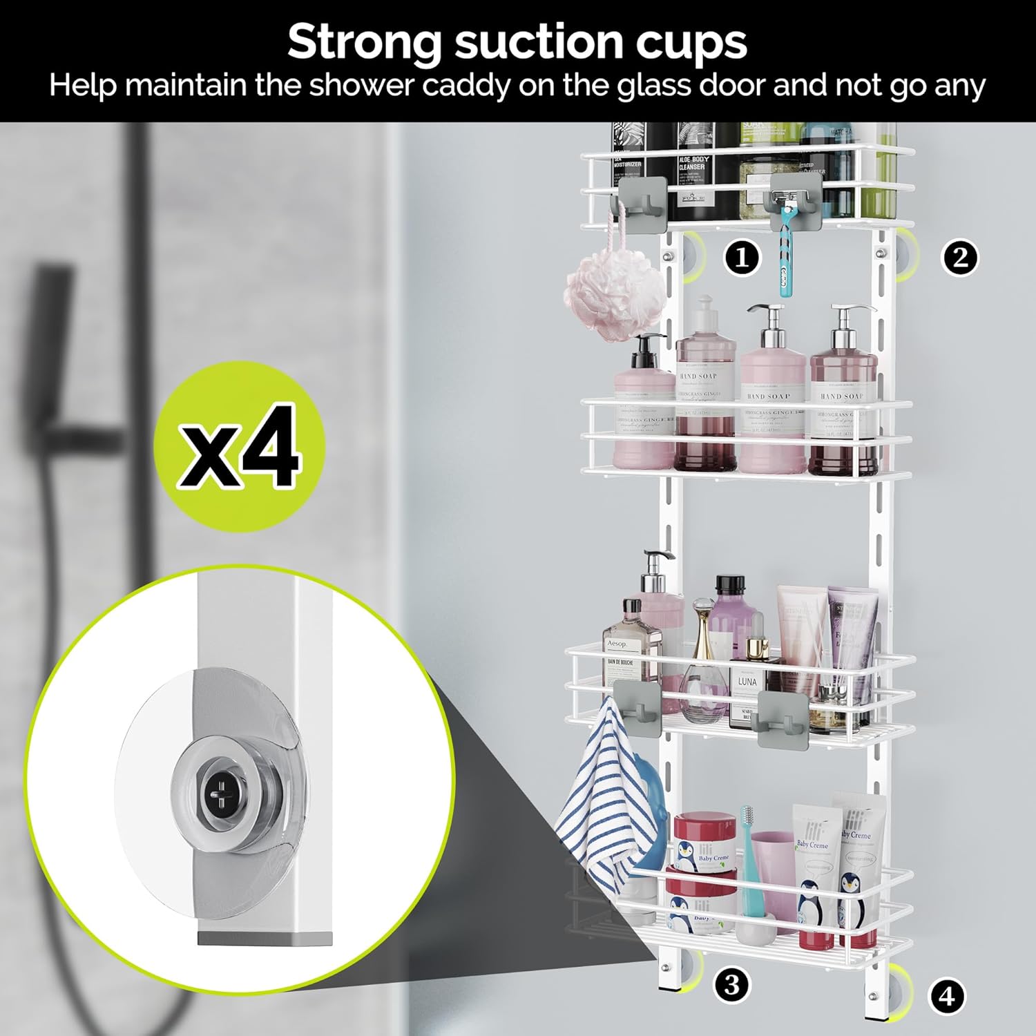 Adjustable Over-the-Door Shower Caddy