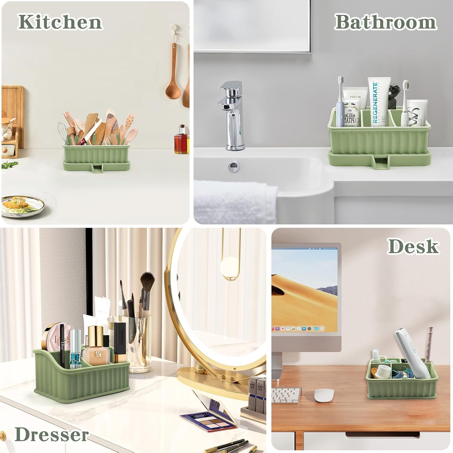 Ayehe Toothbrush Holder with Drainage and 5 Slots