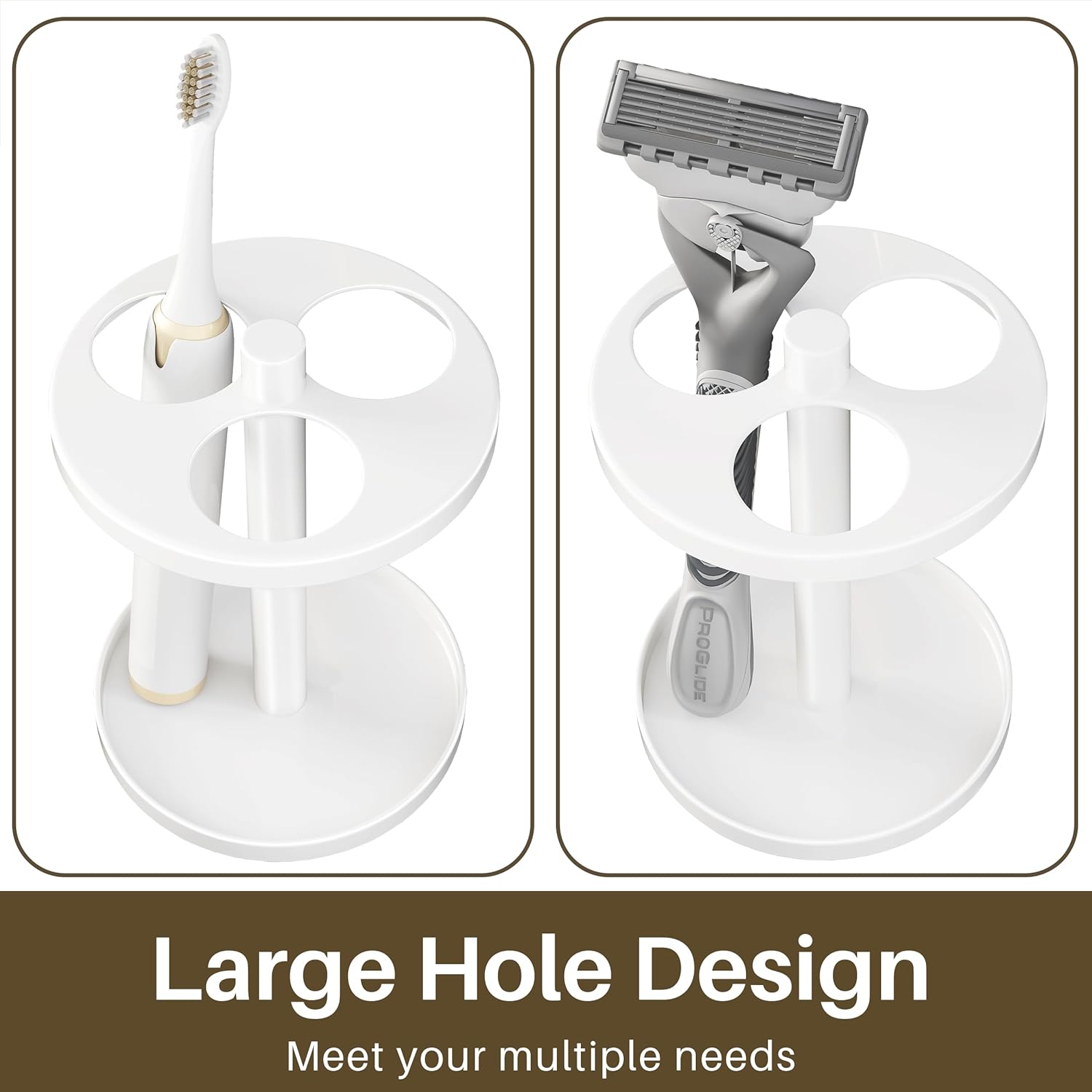Songsoso Stainless Steel Bathroom Electric Toothbrush Holder