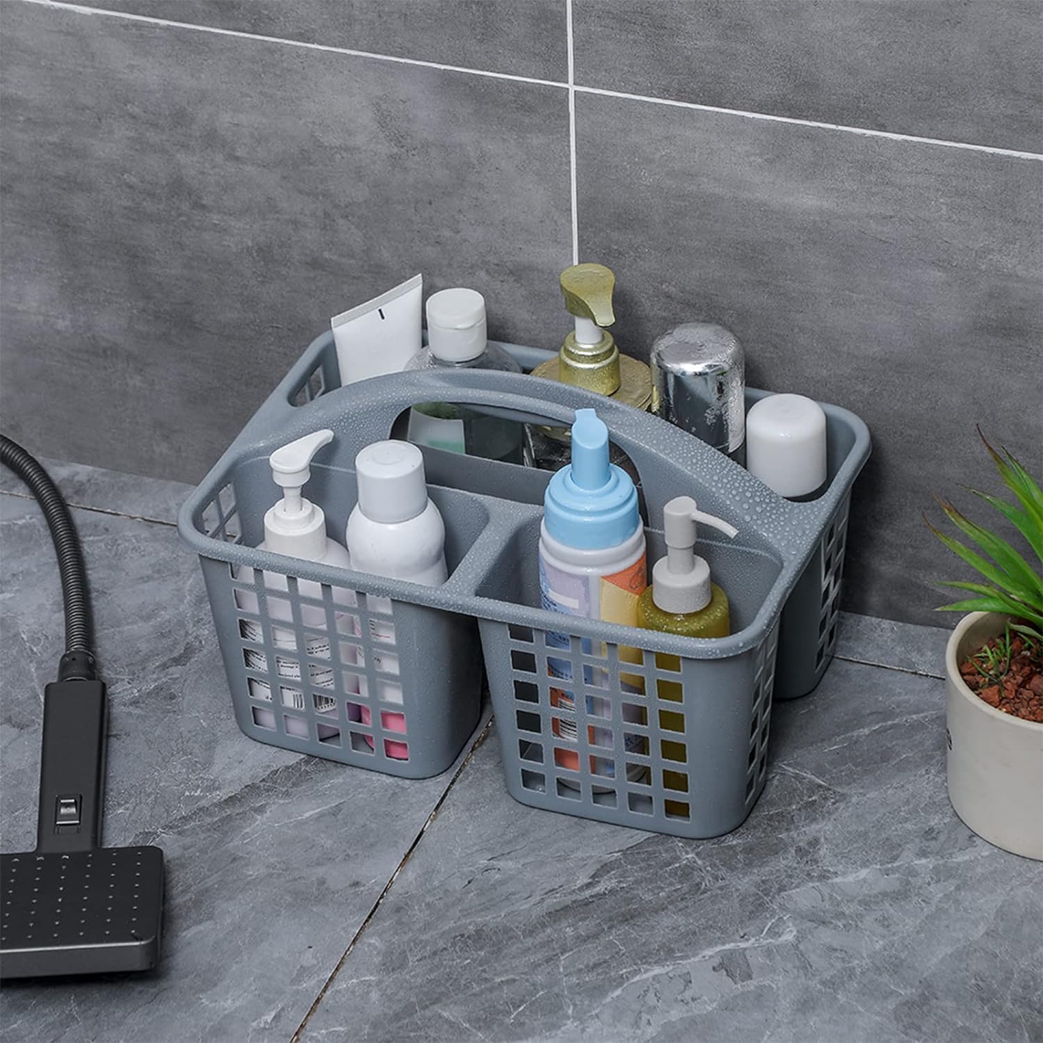 Trackless compact and portable shower organizer