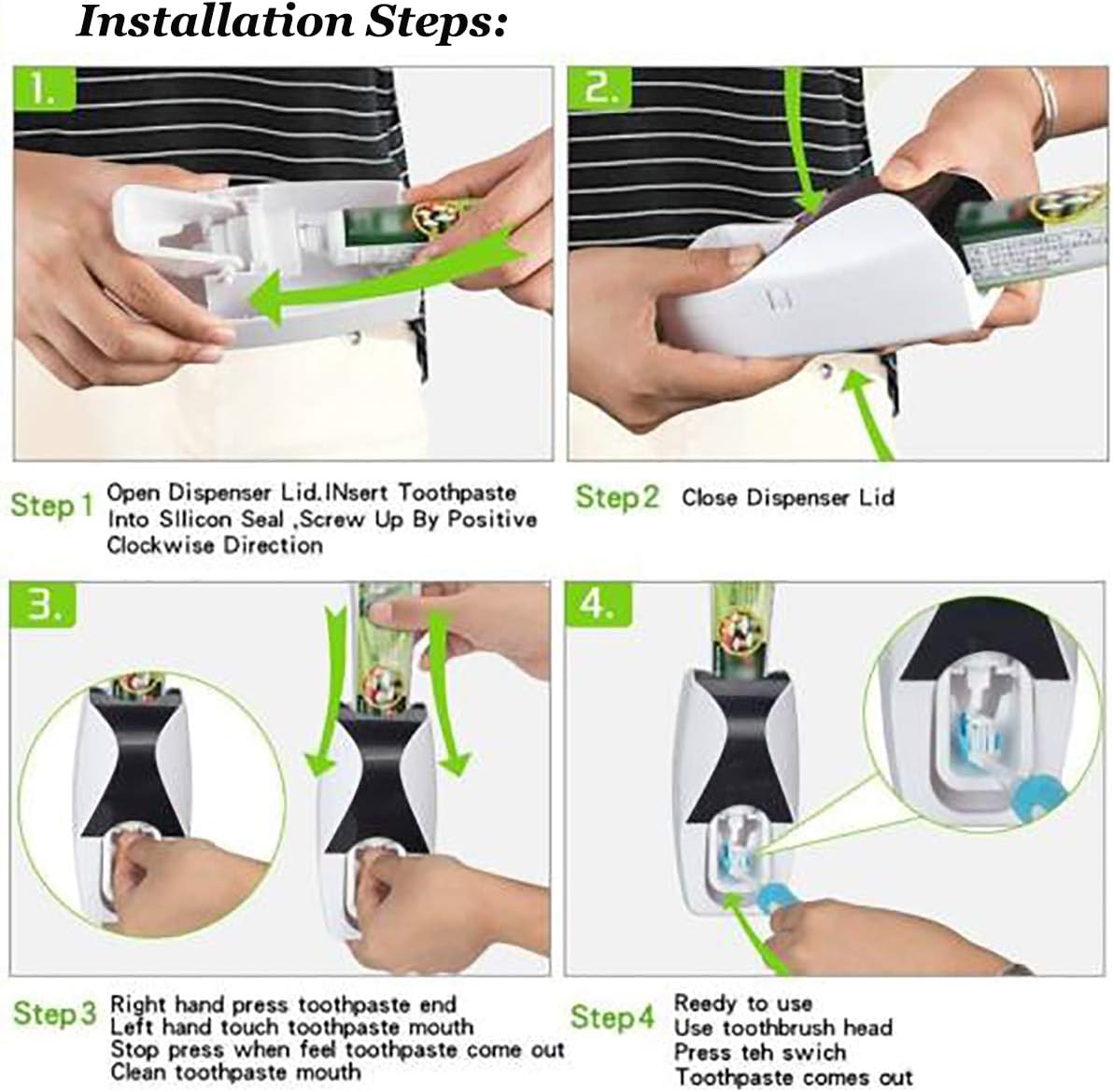 toothpaste dispenser and brush holder