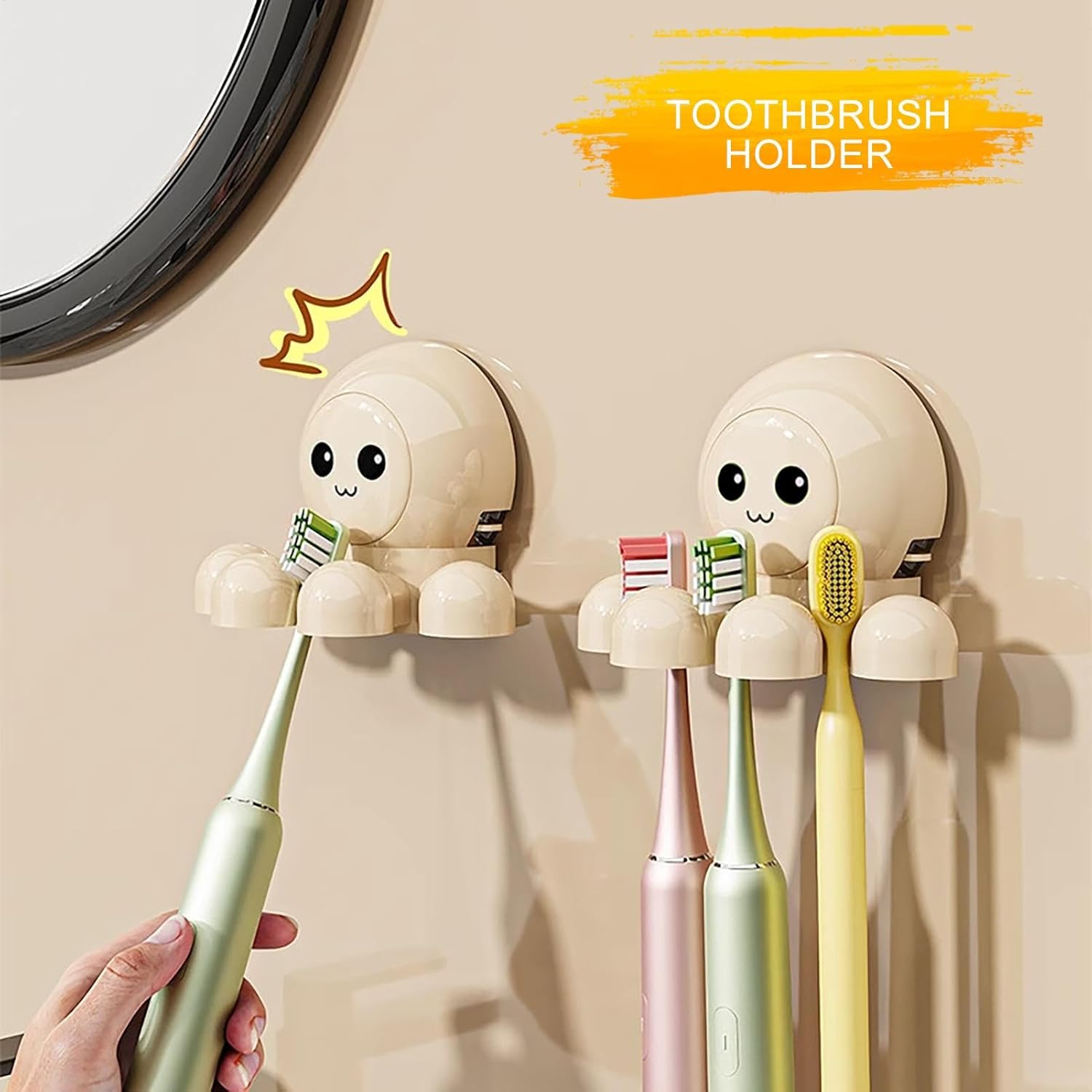Cute Octopus Toothbrush Holder for Bathroom