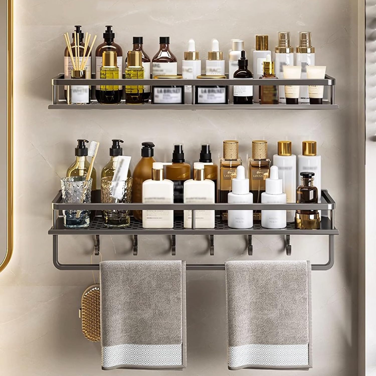 No-Punch Hanging Shower Caddy