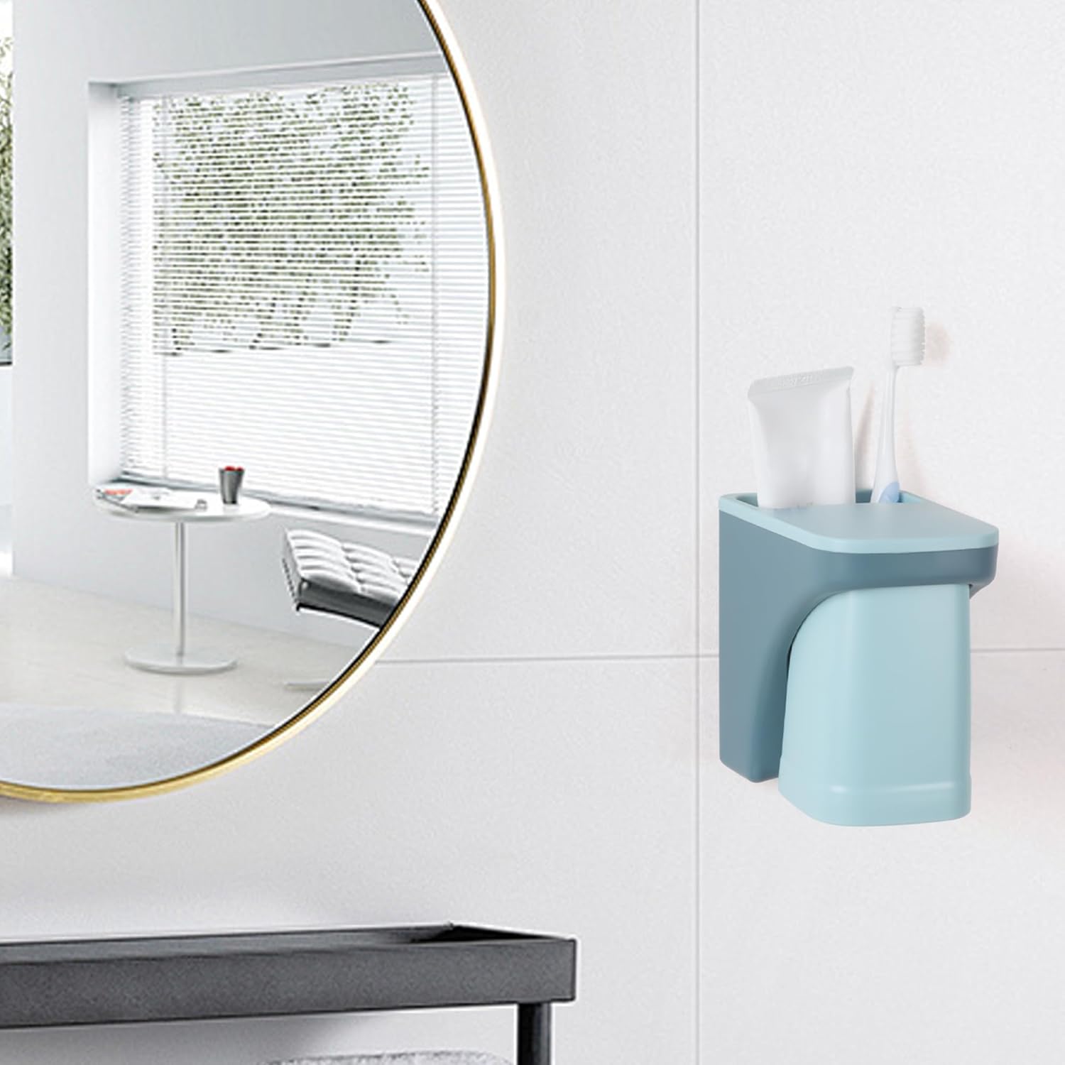 Yagoo Wall Mounted Toothbrush Holder Organizer Set 1 Blue