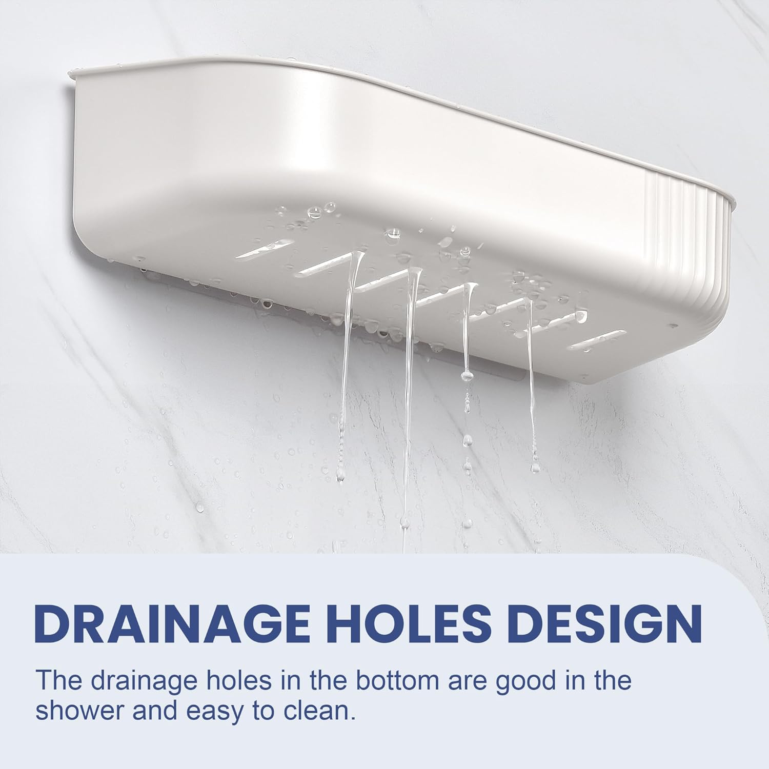 JOMOLA White Self-Adhesive Shower Caddy