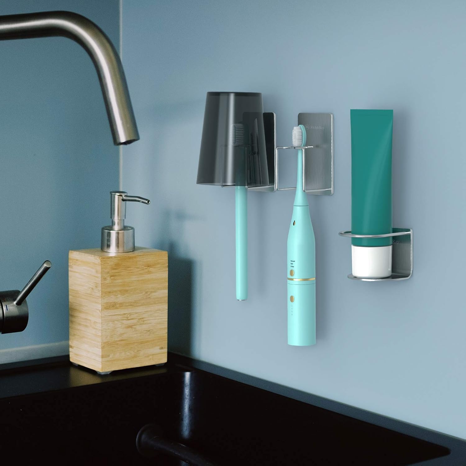 RichRay Stainless Steel Toothbrush Holder