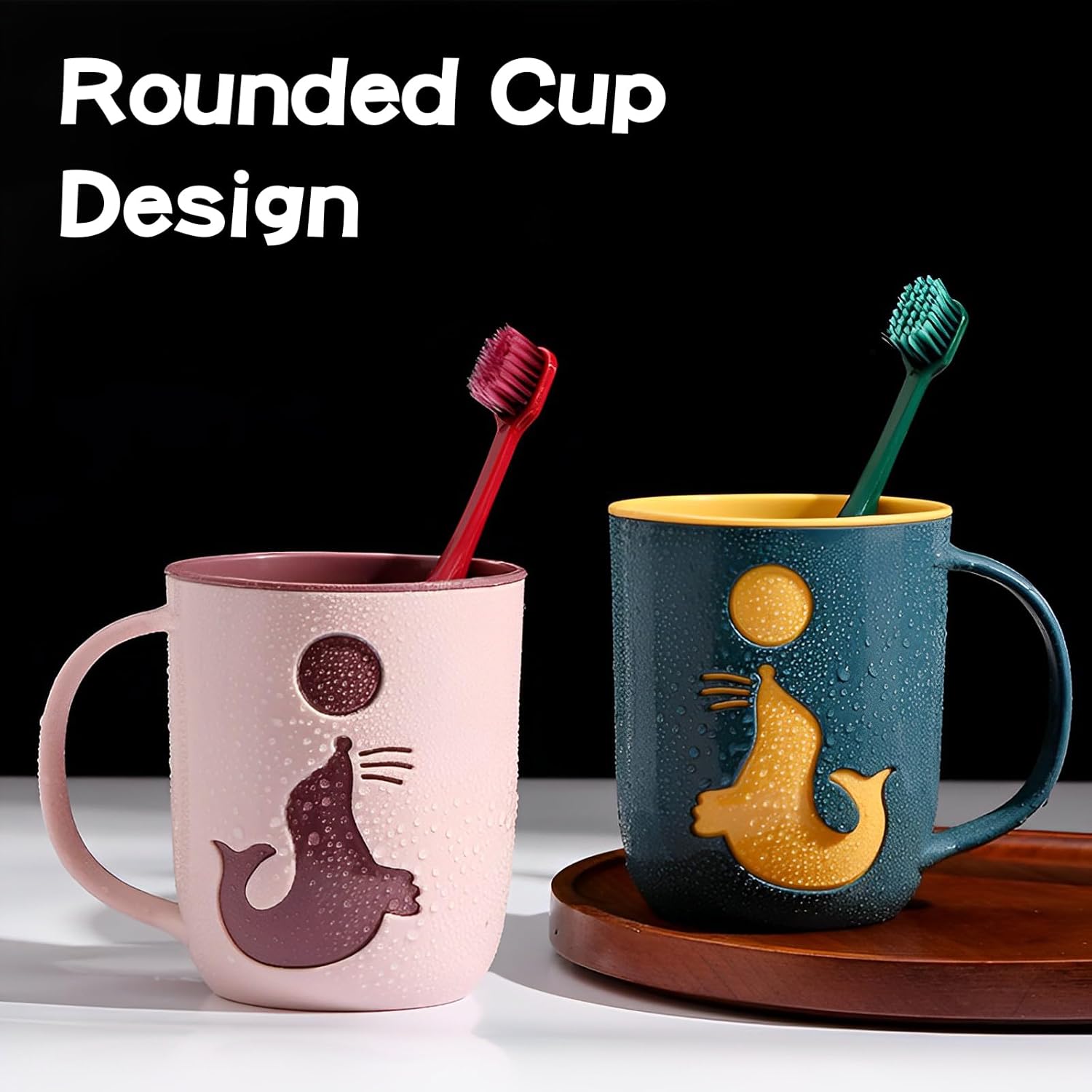 Unique Toothbrush Cup 4-Pack for Bathroom