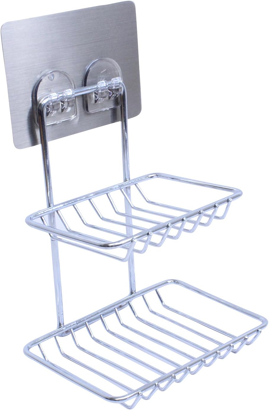 Royal Brands Removable Double Layer Chrome Bathroom Soap Caddy