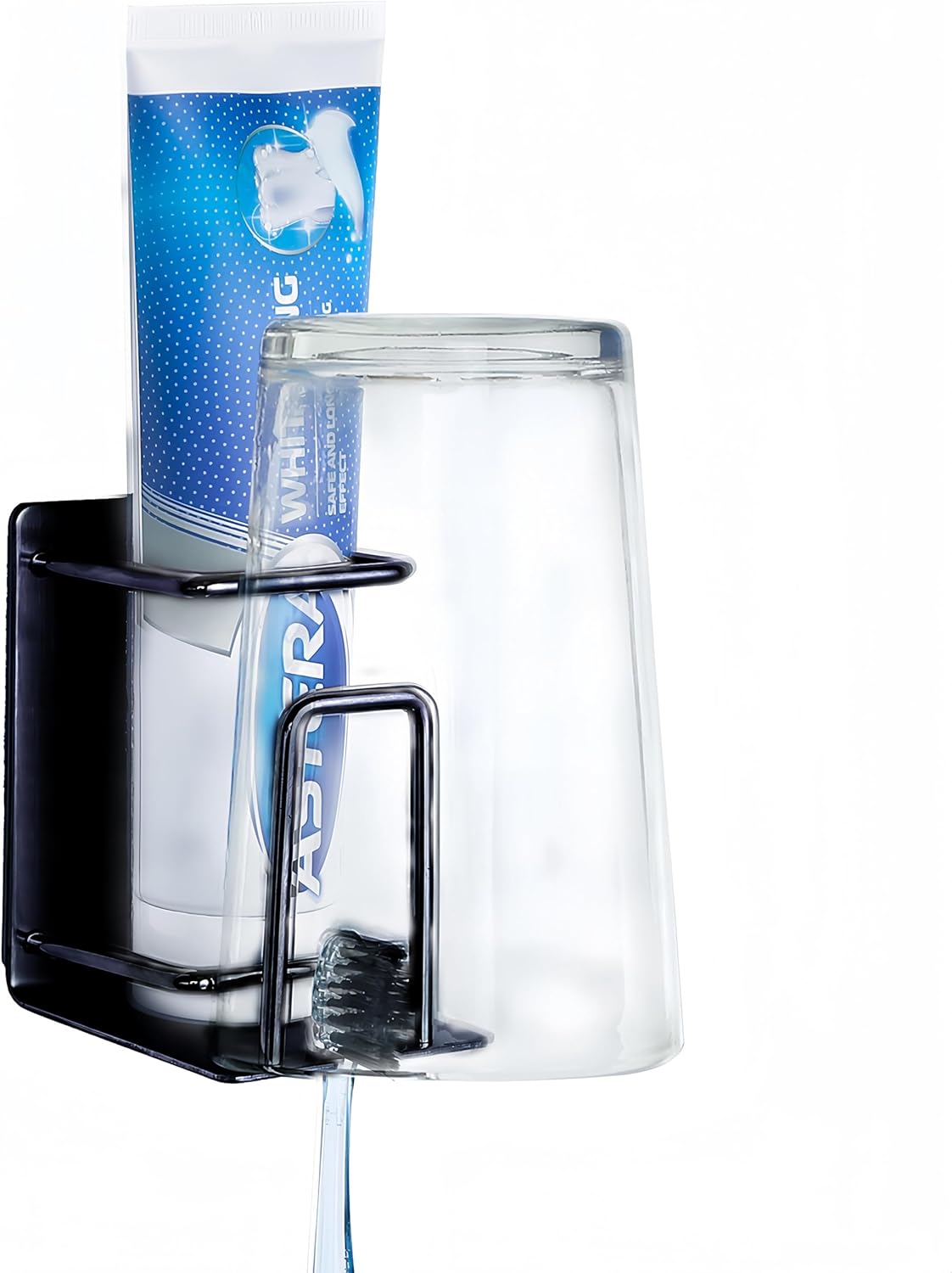 Stainless Steel 3-in-1 Wall-Mounted Oral Care Organizer