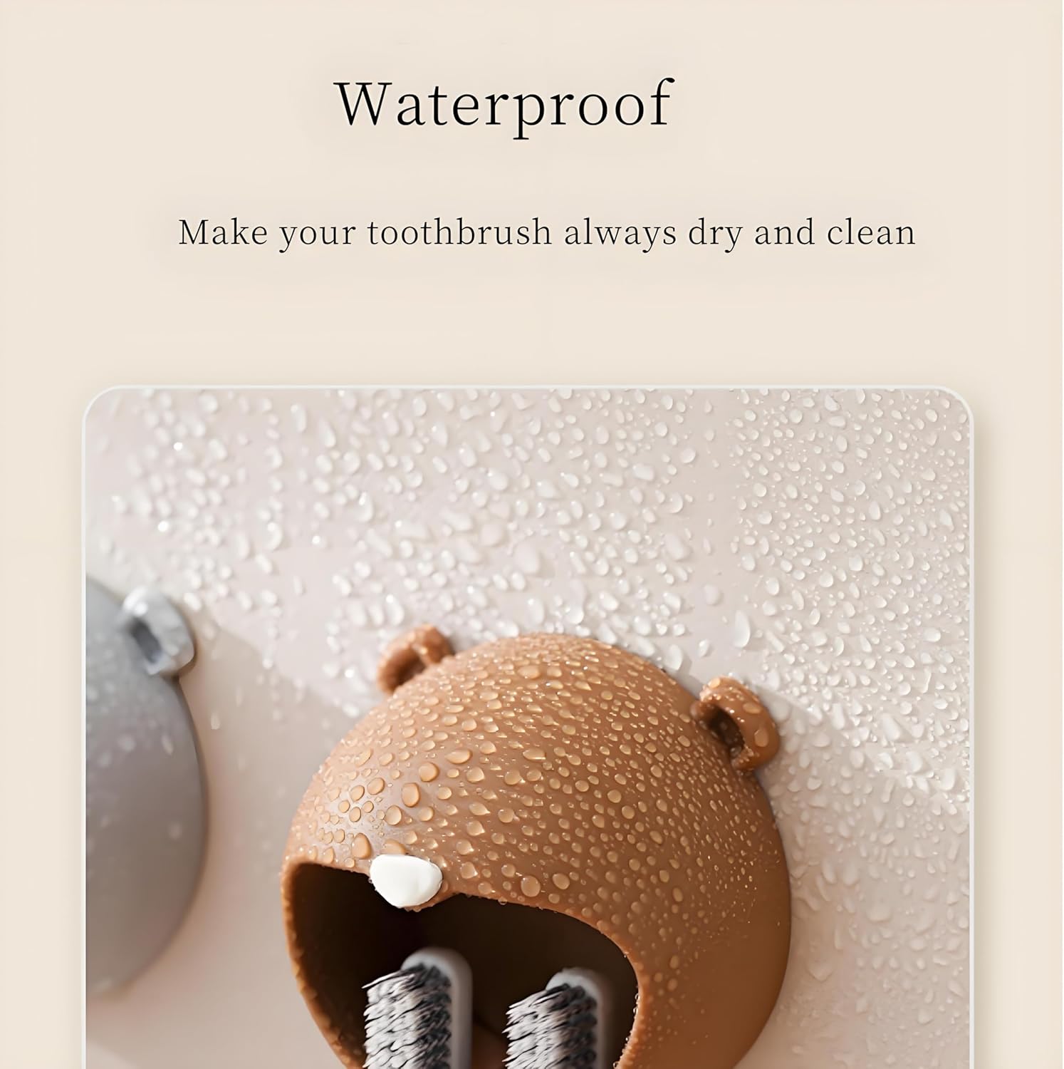 2pc Cute Animal Toothbrush Holder for Kids and Adults