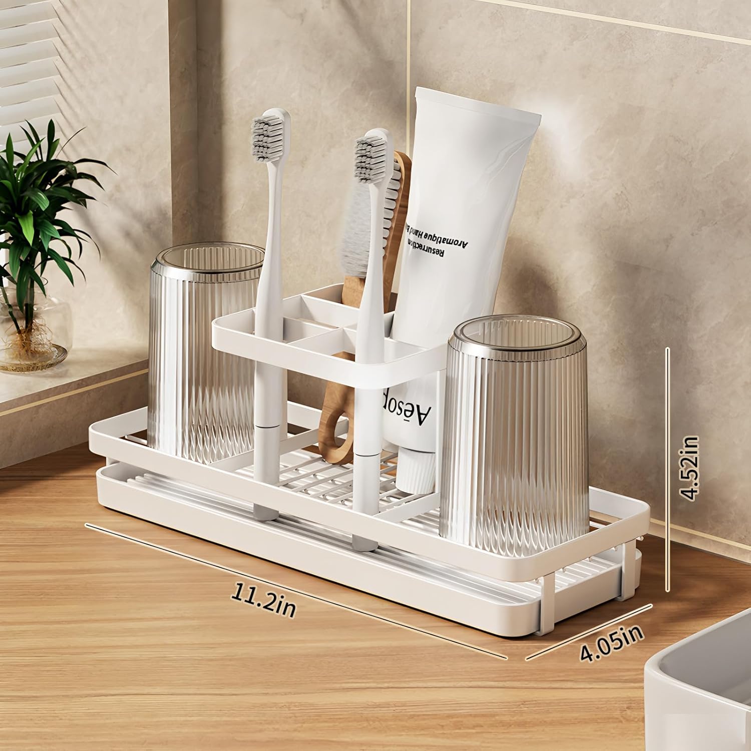 Premium 5-Slot Toothbrush Holder