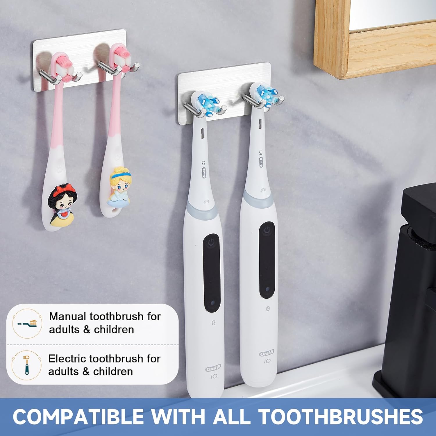Oukimly Wall Mounted Toothbrush Holder