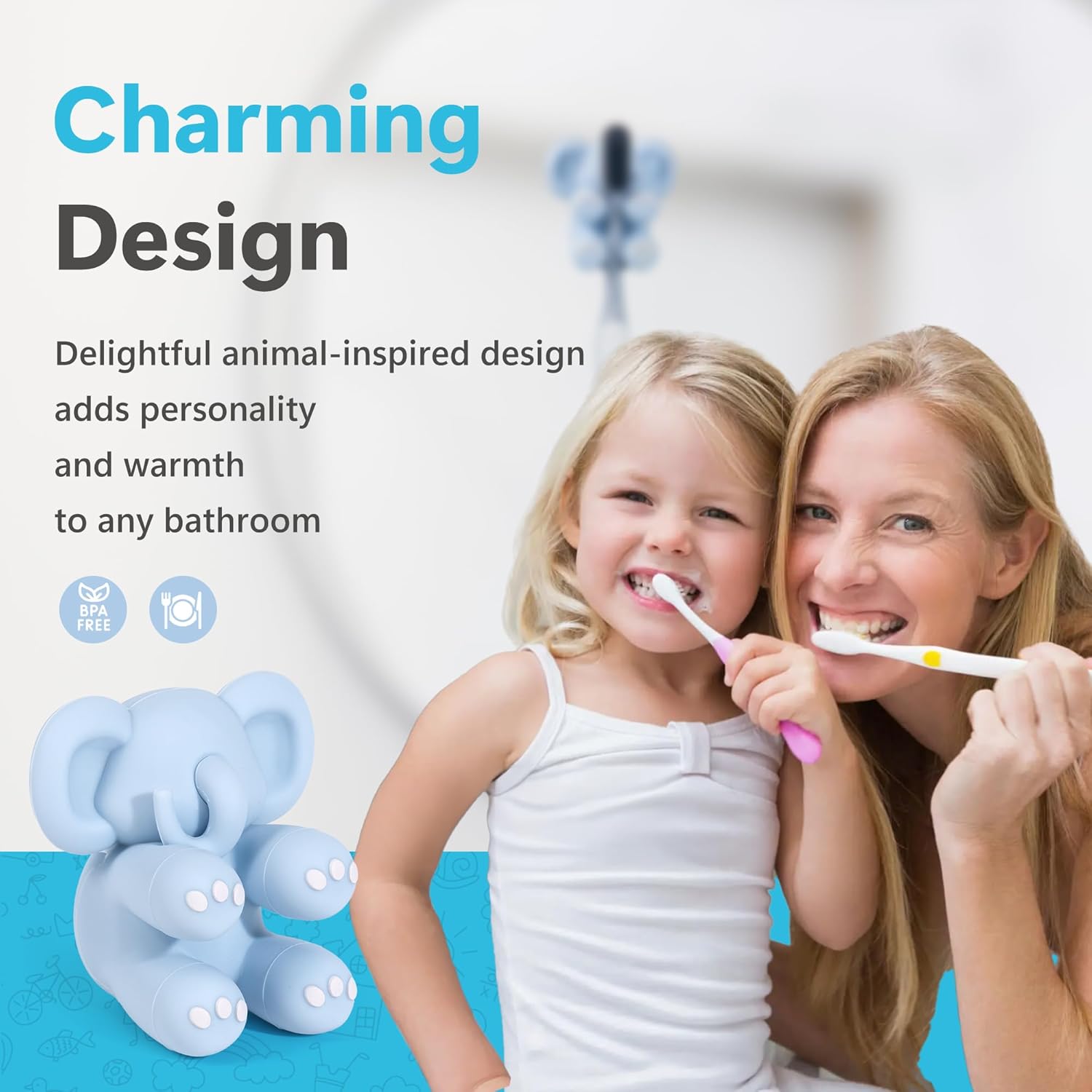 LiZhao Funny Silicone Toothbrush Holder