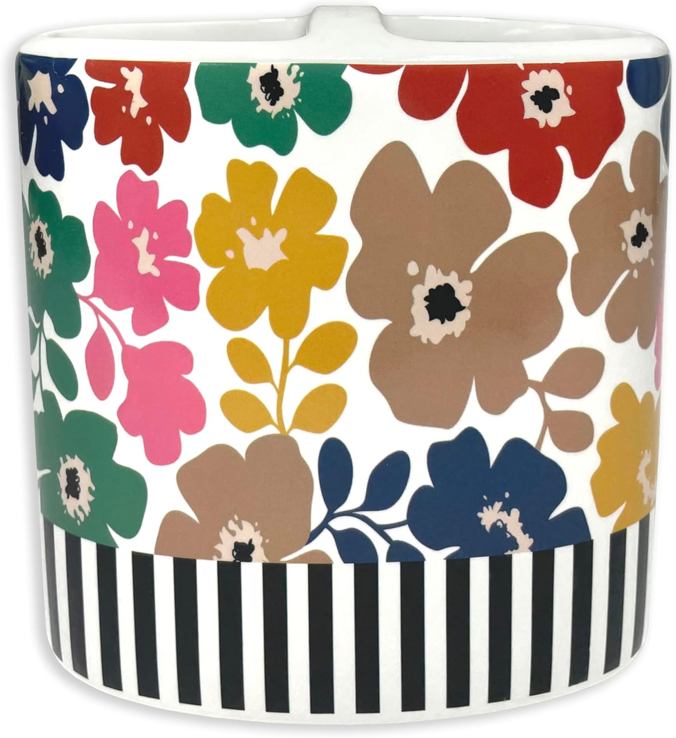 Zahari Home Floral Ceramic Toothbrush Holder