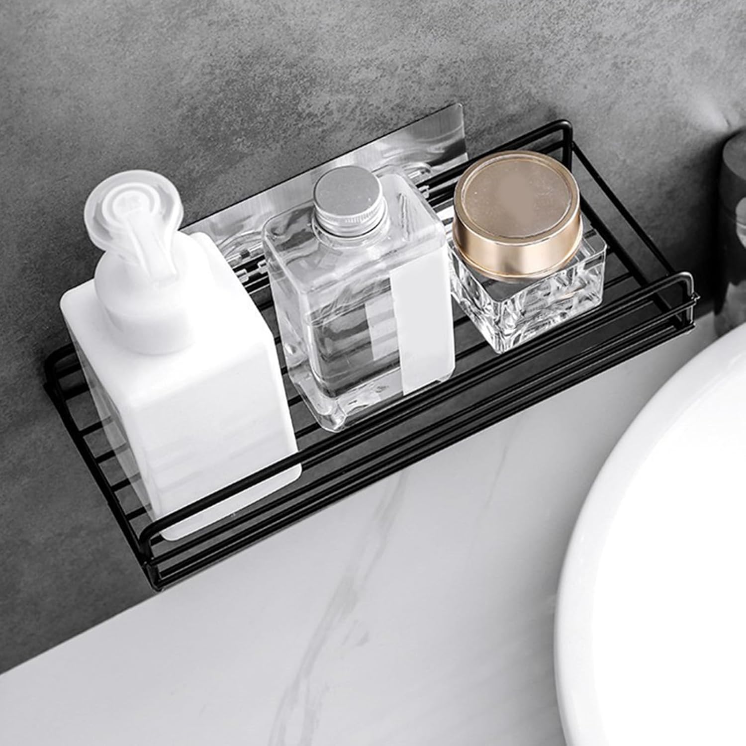 Bathroom Organizer Strips Space-Saving Shower Caddy