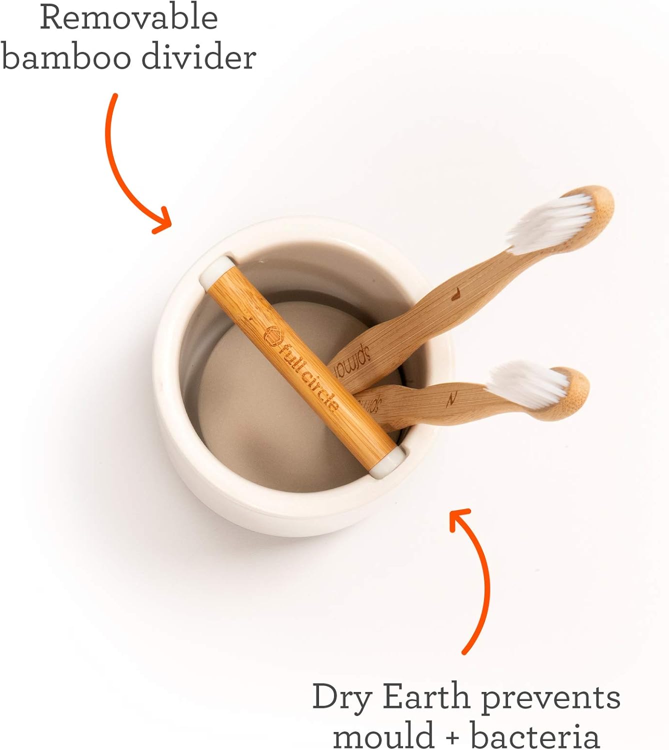 Bamboo Ceramic Toothbrush Holder Odor Free