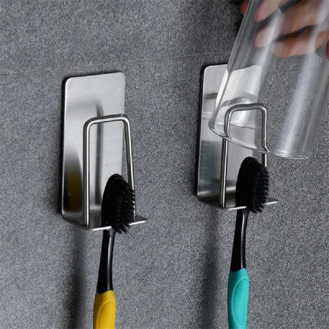 2-in-1 Compact Mount for Toothbrush Cup