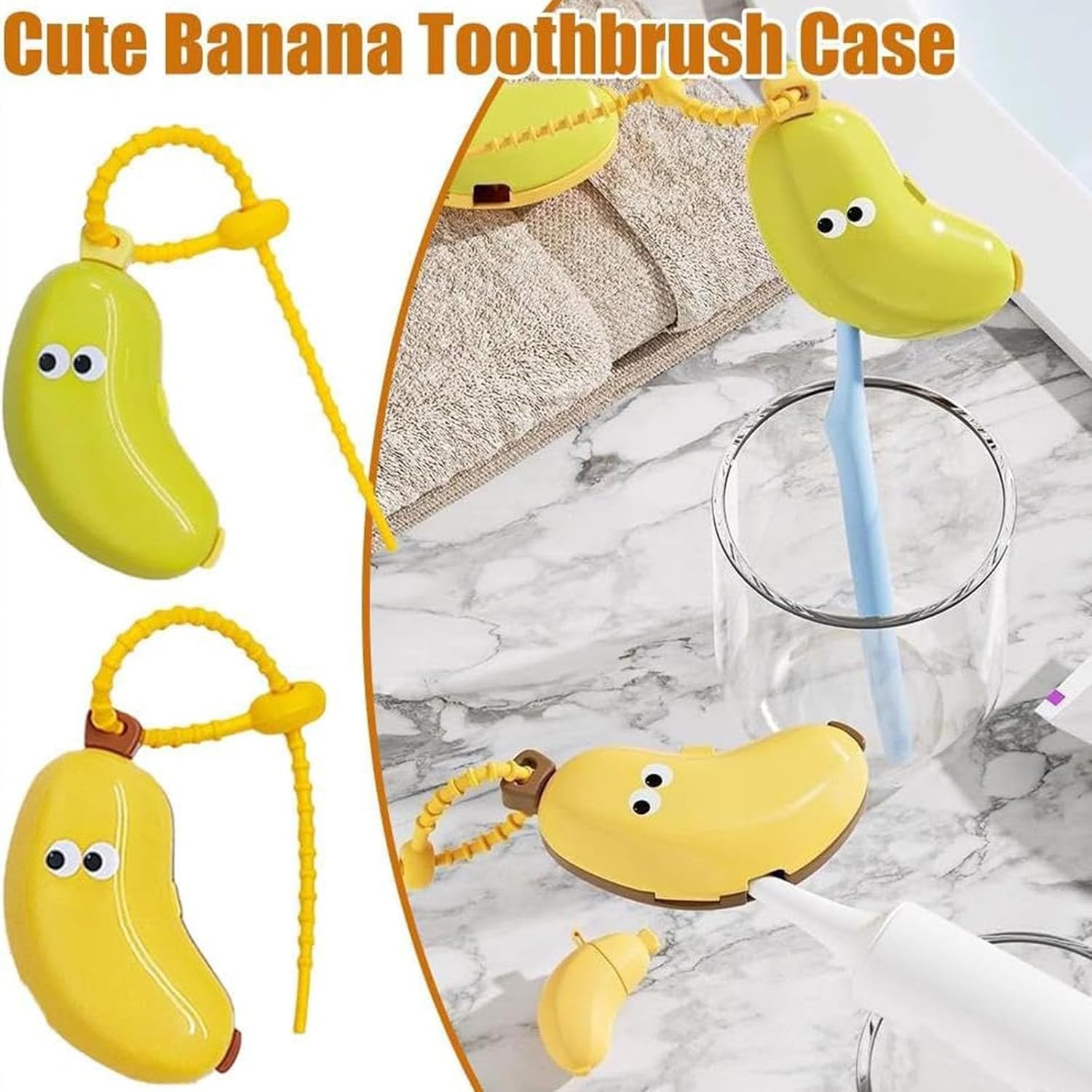 Banana Toothbrush Holder Travel-friendly Dispenser Case