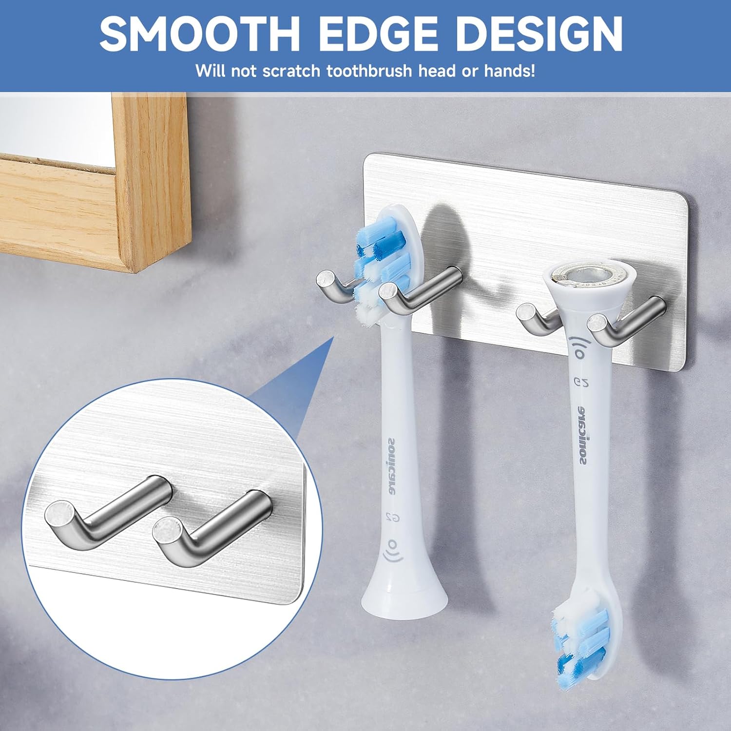 Oukimly Wall Mounted Toothbrush Holder
