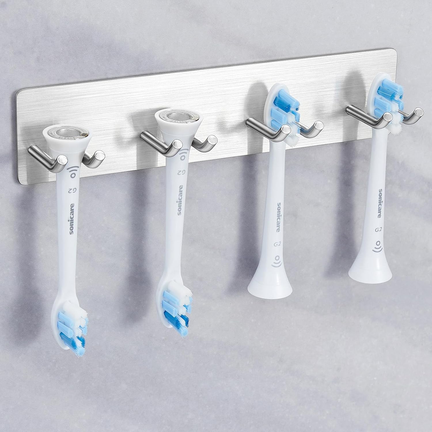 Sturdy Stainless Steel Toothbrush Holder with 3M Adhesive for bathrooms
