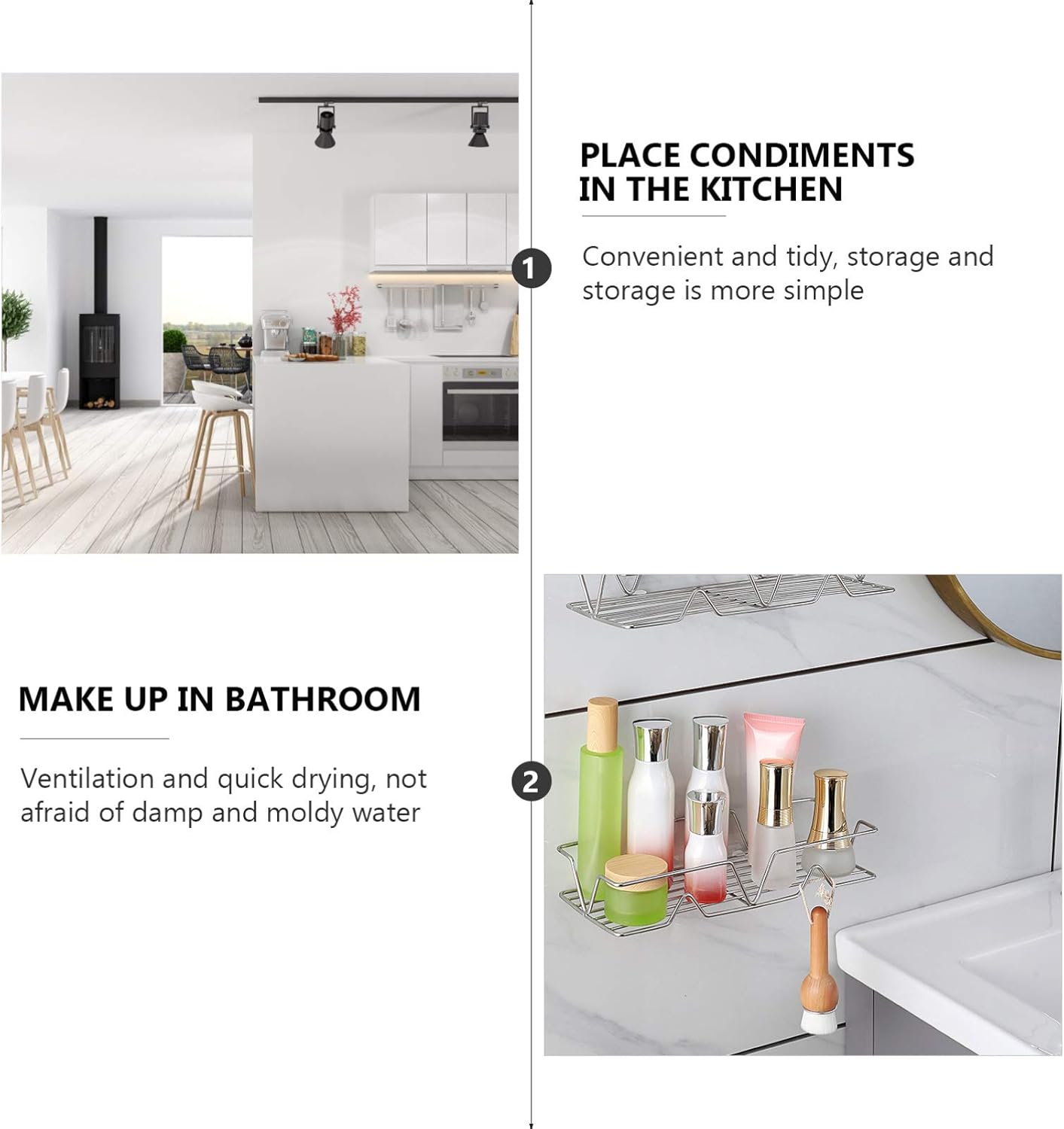 Stainless Steel Corner Organizer for Bathroom