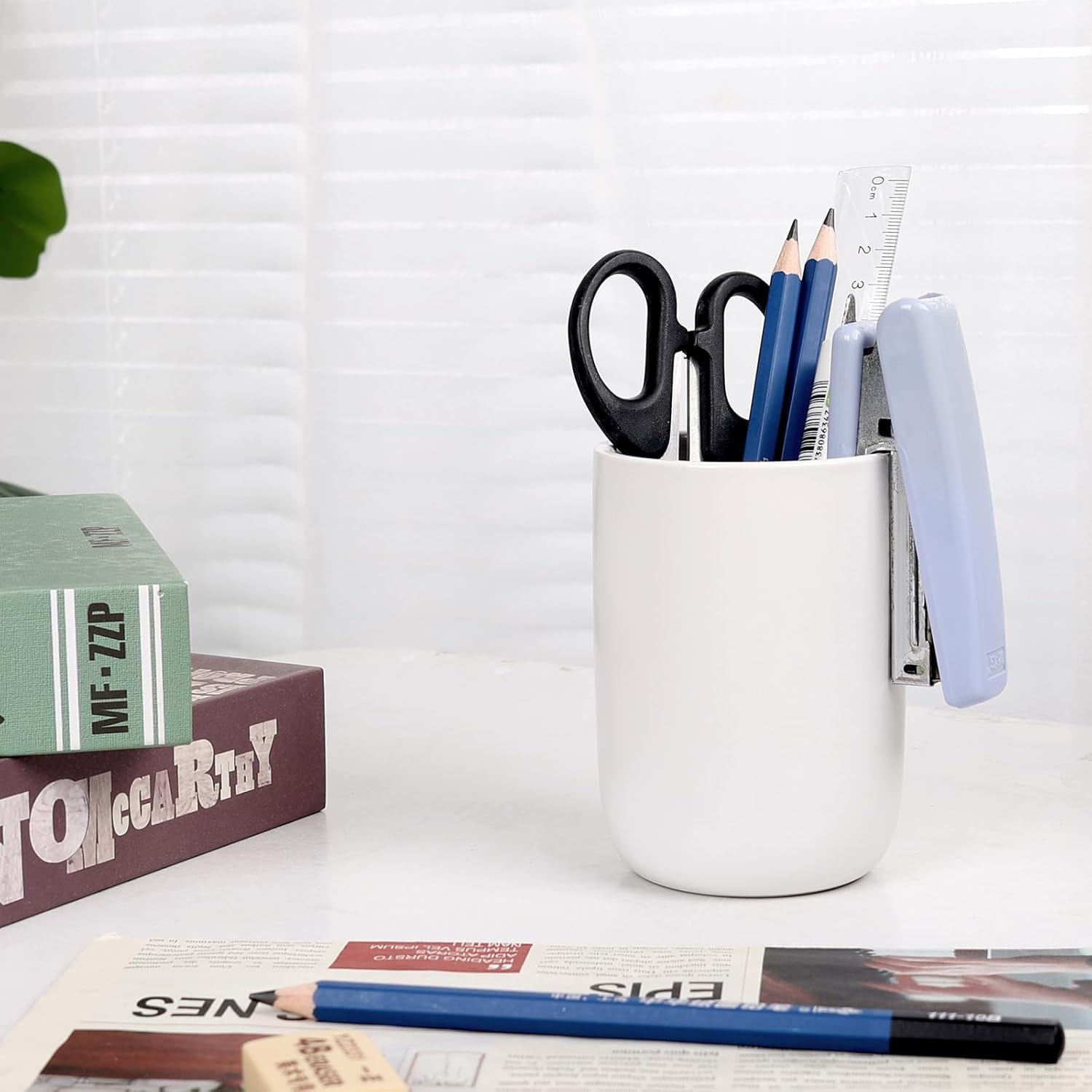 BosilunLife Ceramic Toothbrush Holder - 12 Oz