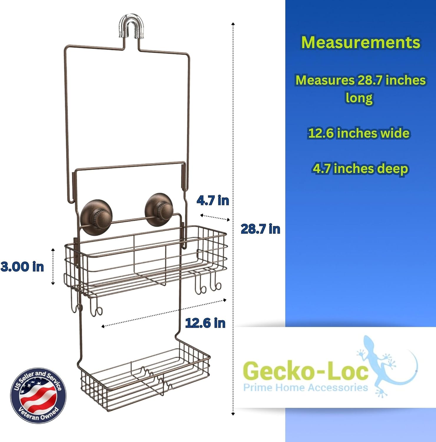 Durable REQUEST for organizing shower essentials